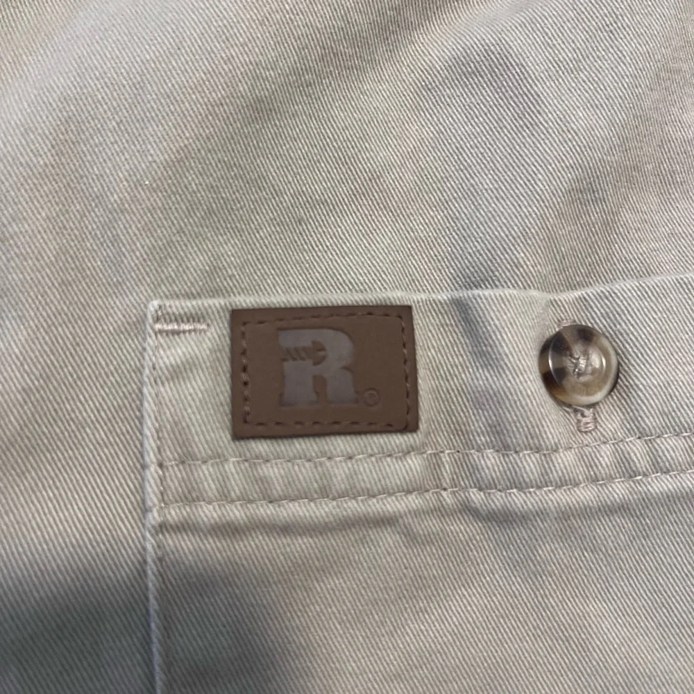 Wrangler Riggs Workwear Button Down Shirt Khaki Cotton Work Shirt Mens - Picture 6 of 12